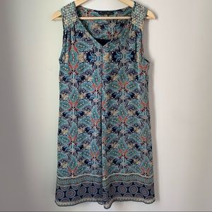 Rose and Olive Dress Sleeveless Casual Floral Paisley Women’s Size 8